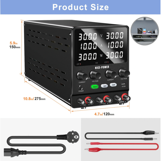 KUAIQU SPS-2KD Dual-Channel DC Power Supply Series Parallel Independent Triple Output Function Bench Power 120V 60V 30VMain Image 6