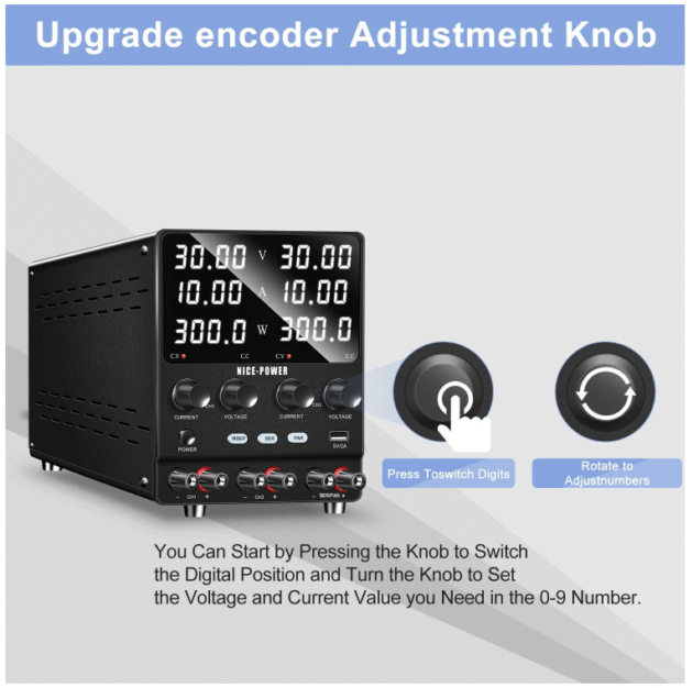KUAIQU SPS-2KD Dual-Channel DC Power Supply Series Parallel Independent Triple Output Function Bench Power 120V 60V 30VMain Image 2