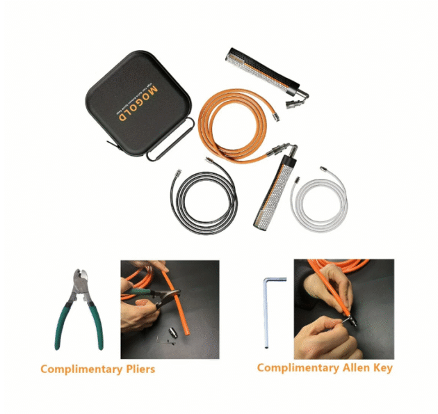 Mogold Weighted Jump Ropes Adjustable Length Weights 360 Degree Spin Ergonomics Grip Skipping Rope for Fitness Sports Training - Image 5