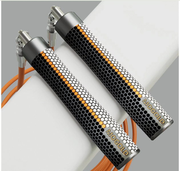 Mogold Weighted Jump Ropes Adjustable Length Weights 360 Degree Spin Ergonomics Grip Skipping Rope for Fitness Sports Training Main Image 2