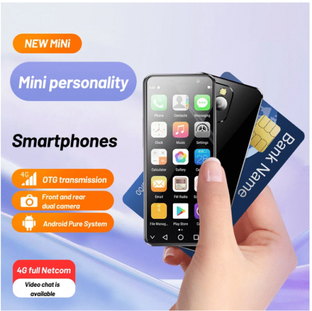 SOYES XS16 Pro Mini 4G 4GB+128GB 4.0 Inch 5MP Camera Face Unlock OTG 2100mAh Android 10 MTK6762 Octa Core Mobile Phone - Image 2