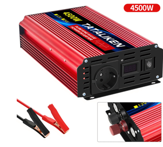 TATALIKEN Pure Sine Wave Power Inverter - 4500W Peak Pure Sine Wave 12V 24V to 110-220V 1500W Outdoor Camping Inverter Overload Protection - EU Plug 4500W 24V - Image 2