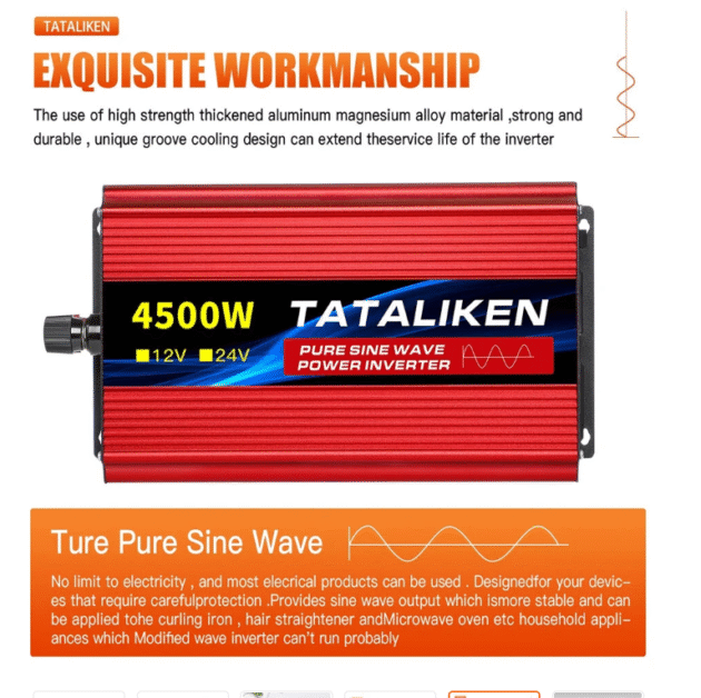 TATALIKEN Pure Sine Wave Power Inverter Inverter Overload Protection Main Image 5