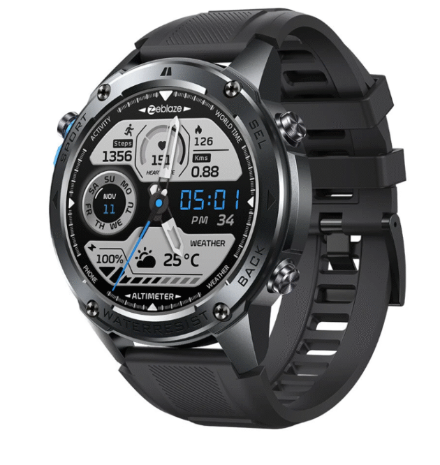 Zeblaze Stratos 2 Ultra 1.43 HD AMOLED GPS 10 ATM Waterproof Barometric Altimeter Compass System Health Management Ultimate Outdoor Smart Watch Main Image 4