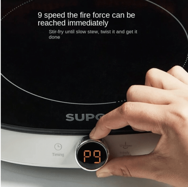 2100W Electric Induction Cooker 9 Gear Heating Timing Waterproof Stir-Fry Cooking Plate Intelligent HotPot Stove Cooktop Cooking Machine - Image 3