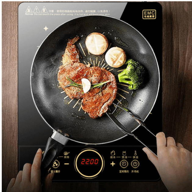 CHANGHONG 2200W Electric Induction Cooker Household Waterproof Small Hot Pot Heating Stove Touchpad Stir-fry Dish Cooking Oven - Image 5