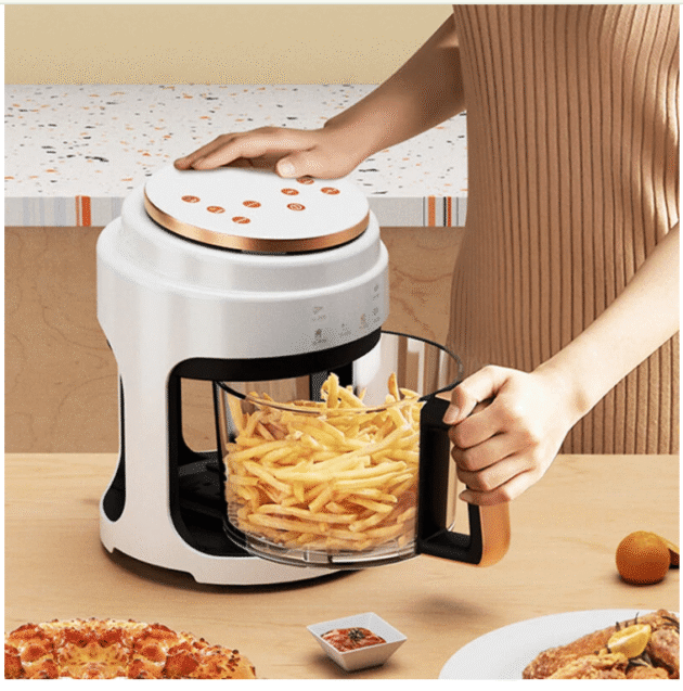 4L Capacity Fully Automatic Household Air Fryer - with Touch Control Visible Window for Healthy and Convenient Home Cooking - Image 4