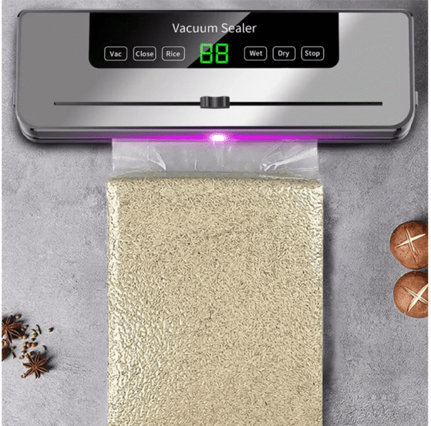 Comfook Electric Vacuum Sealer -  Dry/Wet Food Sealed Packaging Kitchen Food Storage Seal UV Sterilization Built-in Cutter Knife - Image 3