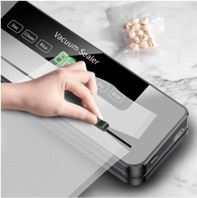 Comfook Electric Vacuum Sealer -  Dry/Wet Food Sealed Packaging Kitchen Food Storage Seal UV Sterilization Built-in Cutter Knife - Image 5