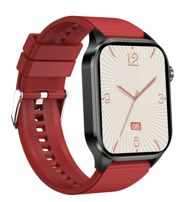 ET580 2.04 inch AMOLED HD Screen Blood Composition Measurement ECG Electrocardiogram bluetooth Call Heart Rate Blood Pressure SpO2 Monitor Red