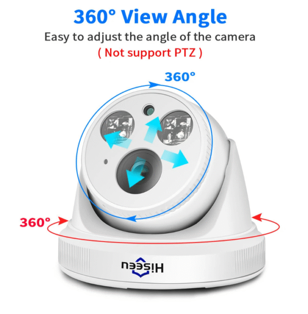 Hiseeu 3MP5MP Dome CCTV Surveillance Security External IP POE Camera Main Image 3