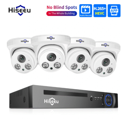 Hiseeu 3MP5MP Dome CCTV Surveillance Security External IP POE Camera Main Image