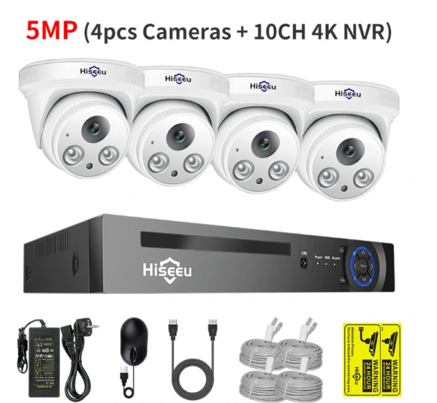 Hiseeu 3MP5MP Dome CCTV Surveillance Security External IP POE Camera Main Image 6