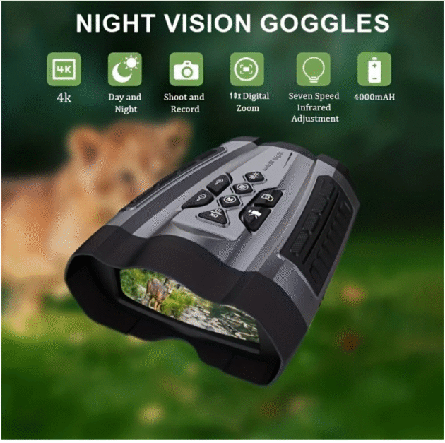 Portable 300M Infrared Night Vision Binoculars - 2.5K UHD 58M Pixels 10X Zoom Digital Telescope for Camping Recorder Climbing Hiking - Image 4