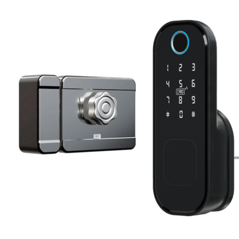 R5 Tuya Smart WiFi Lock Fingerprint APP Password IC Card Key Unlock Electronic Door Lock - for Home Safety