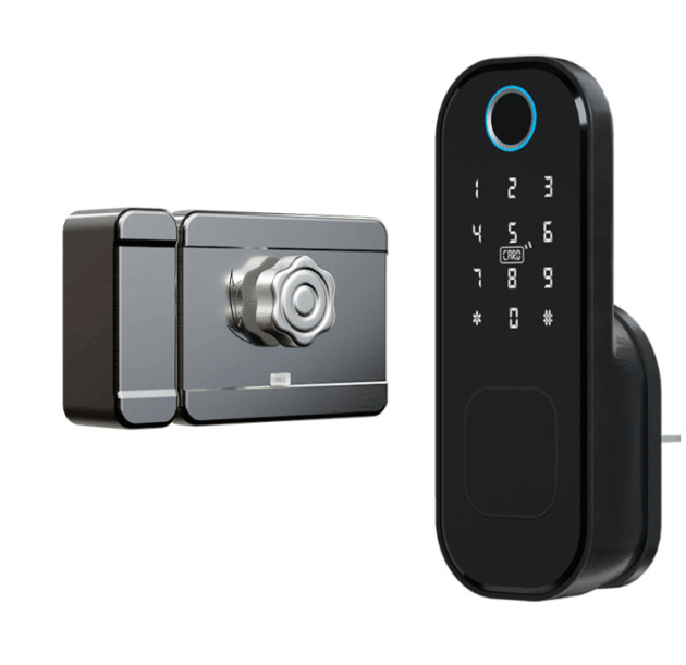 R5 Tuya Smart WiFi Lock Fingerprint APP Password IC Card Key Unlock Electronic Door Lock - for Home Safety