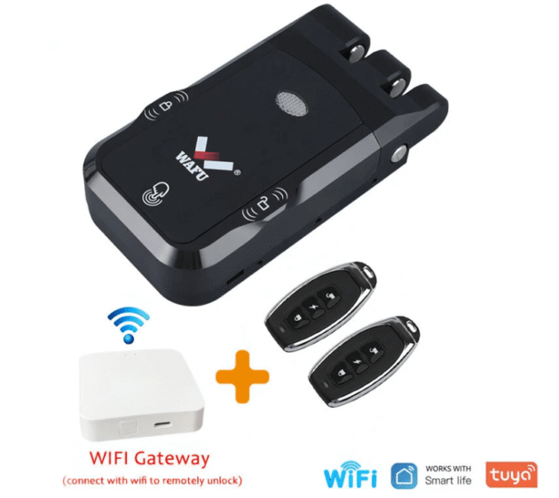 WAFU 026 Home Invisible Remote Control Security Door Lock