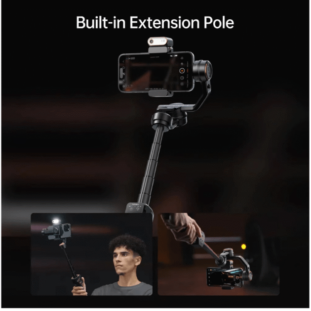 Hohem M7 iSteady M7 Cell Phone Gimbal Stabilizer 3-axis Anti-Shake Stands Extendable Selfie Stick - for Live Vlog - Image 6