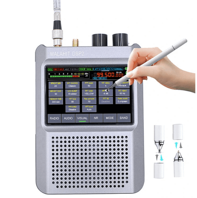 2nd Upgraded Generation Malahit-DSP2 SDR Radio Receiver - 10kHz-380MHz 404MHz-2GHz Built-in 5000mAh Battery