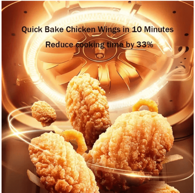 XIAOMI Mijia Smart Air Fryer - 5.5L Home Smokeless Electric Oven Visible Capacity Multifunctional Oil-Free Oven - Image 3