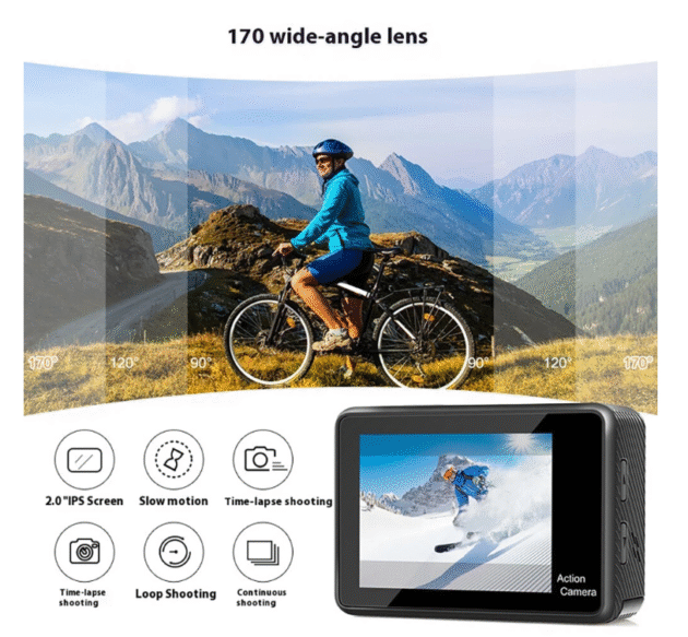 AUSEK 4K 60fps Action Camera Main Image 4
