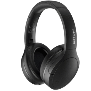 BlitzWolf® BW-HP6 Wireless Headset – ANC bluetooth Headset Active Noise Cancelling 40mm Large Drivers AAC Audio 70h Playtime Portable Headphones with Mic
