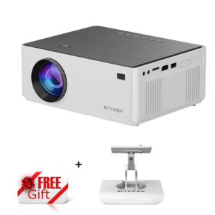 BlitzWolf®BW-V8 FHD Projector – LCD LED Android 11.0 OS 480ANSI Lumens 4D Keystone Correction Dual-5G WIFI 4K Decoding Digital Zoom Mini Portable Projector Outdoor Movie