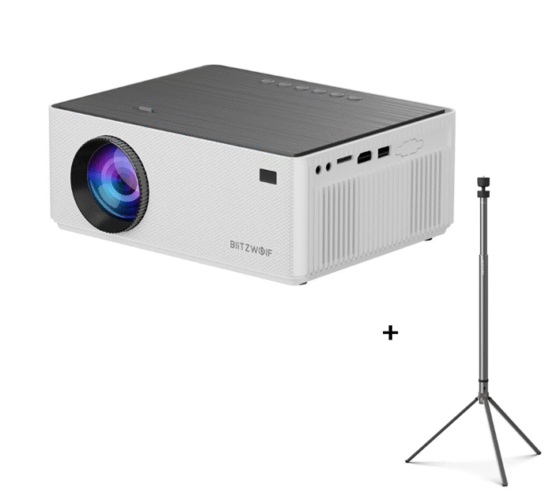 BlitzWolf®BW-V8 FHD Projector - LCD LED Android 11.0 OS 480ANSI Lumens 4D Keystone Correction Dual-5G WIFI 4K Decoding Digital Zoom Mini Portable Projector Outdoor Movie - Image 3