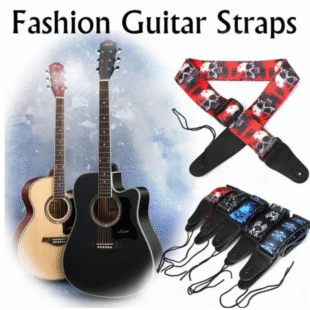 Guitar Strap – Polyester Belt Electric Acoustic Bass Skull Punk Style