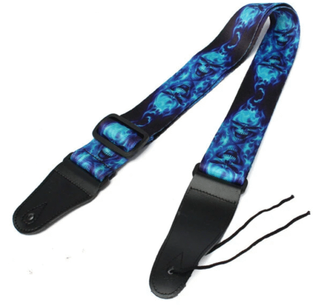Guitar Strap Polyester Belt Electric Acoustic Bass Skull Punk Style - Image 7
