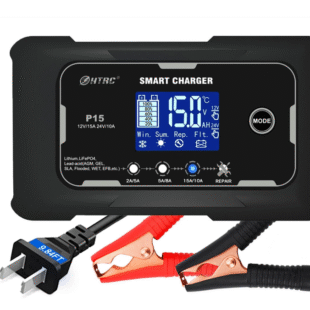 HTRC 15A/20A Smart Battery Charger – Automatic Pulse Repair Charge for Lead-Acid Lithium LiFePO4 Battery Car Motorcycle Charger