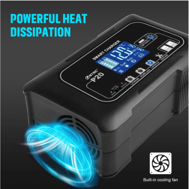 HTRC 15A/20A Smart Battery Charger - Automatic Pulse Repair Charge for Lead-Acid Lithium LiFePO4 Battery Car Motorcycle Charger - Image 10