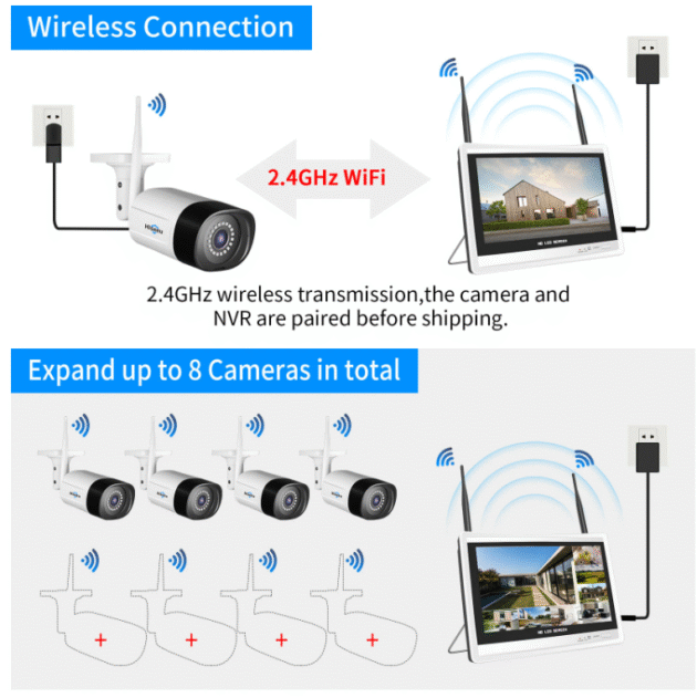 Hiseeu 8WK-12V-4HB315 5MP 8CH Wireless Security Camera Main Image 6