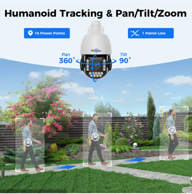 Hiseeu HD185-PZ 4K 8MP 30X Optical Zoom PTZ PoE Security Caamera Main Image 3