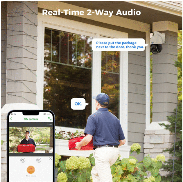 Hiseeu HD185-PZ 4K 8MP 30X Optical Zoom PTZ PoE Security Camera Color Night Vision Human Detection Two-Way Audio IP66 Waterproof CCTV Home Surveillance Cameras - Image 6