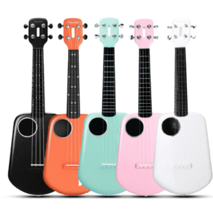 Populele 2 23 Inch Carbon Fiber USB Smart Ukulele – APP Control Bluetooth 4.0 With Led Lamp Beads for Beginner