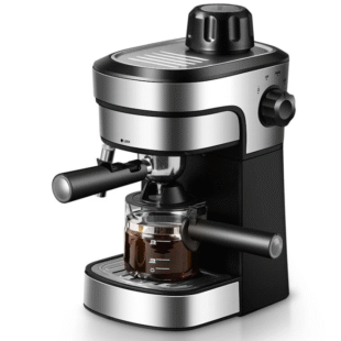 ZZUOM Coffee Machine – Small Size Italian Semi Automatic Espresso Coffee Maker Extraction Steam Milk Foam Coffee Instant Heating