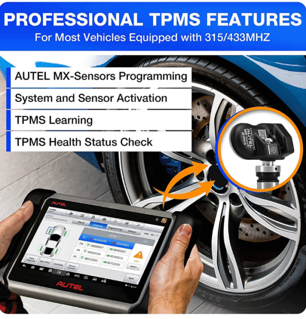 AUTEL MaxiCOM MK808TS Automotive OBD2 Diagnostic Tool Image 5