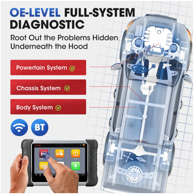 AUTEL MaxiCOM MK808TS Automotive OBD2 Diagnostic Tool Image 6