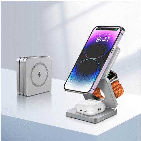 BlitzWolf BW-iw30 3-in-1 Foldable Magnetic 15W Wireless Charger Image 1