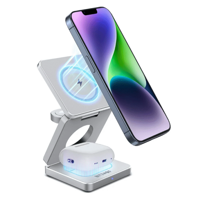 BlitzWolf BW-iw30 3-in-1 Foldable Magnetic 15W Wireless Charger Image 2