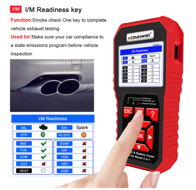 KONNWEI KW890 3in1 OBD2 12V Automotive Fault Diagnosis Image 2