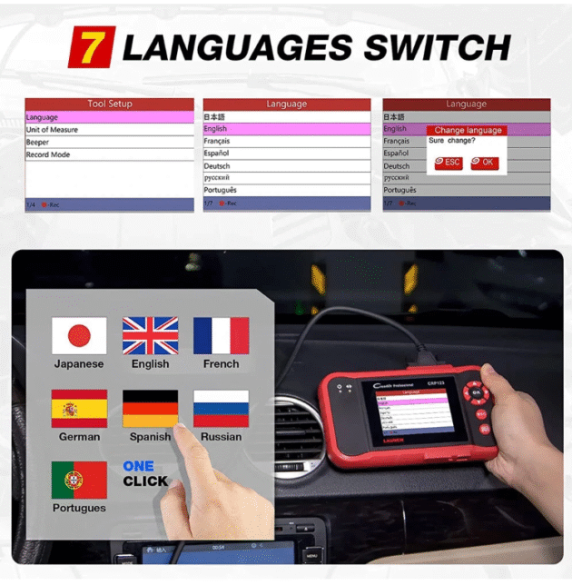 LAUNCH CRP123 V2.0 OBD2 Car Diagnostic Scanner Engine Image 3