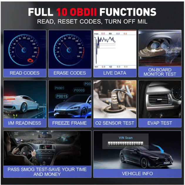 LAUNCH CRP123X V2.0 Car OBD2 Diagnostic Tools OBD II Scanner Engine - ABS Airbag SRS AT Code Reader Free Update Automotive Tools - Image 8