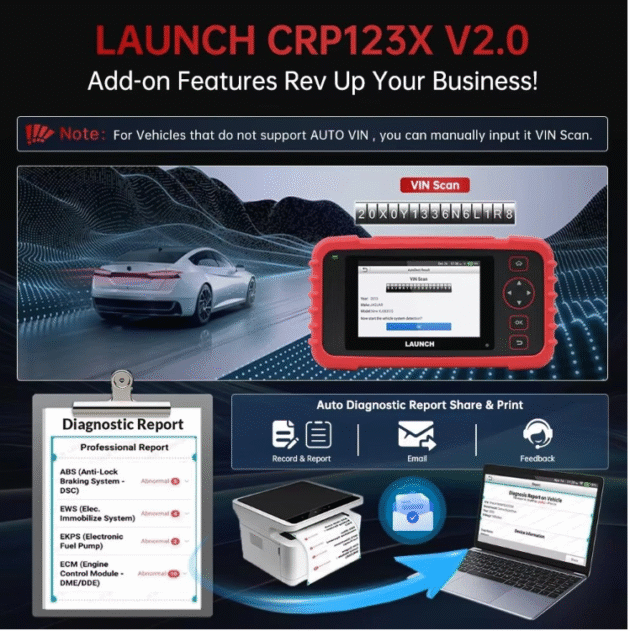 LAUNCH CRP123X V2.0 Car OBD2 Diagnostic Tools OBD Image 5