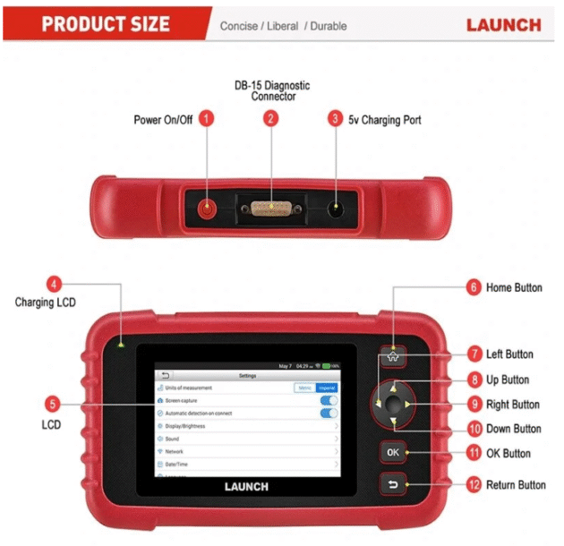 LAUNCH CRP123X V2.0 Car OBD2 Diagnostic Tools OBD Image 7