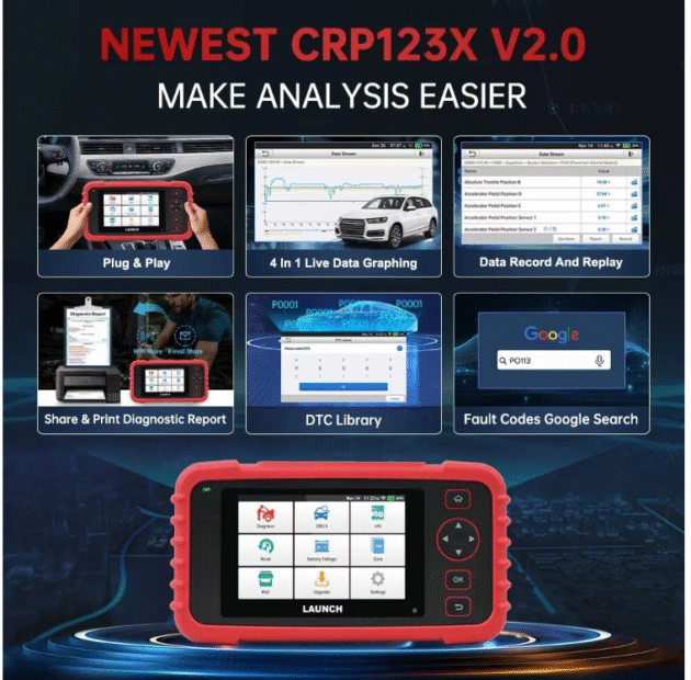 LAUNCH CRP123X V2.0 Car OBD2 Diagnostic Tools OBD Image4